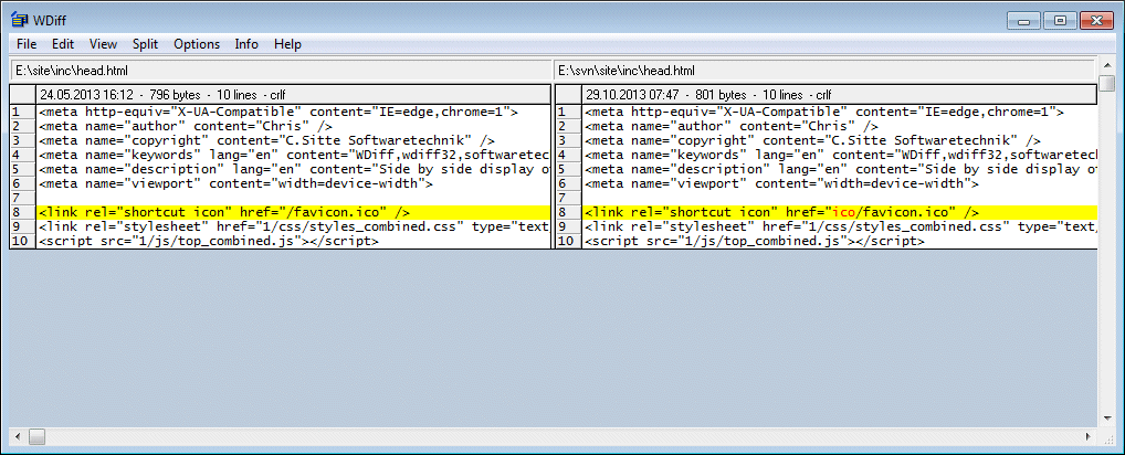 WDiff32 - File/Directory/ZIP Difference Utility